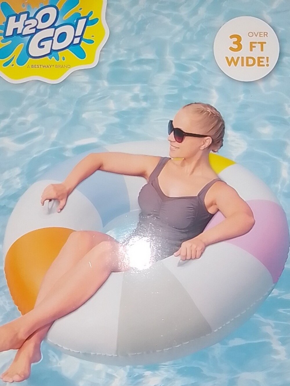 H2O Go! Multicolor One Swim Tube - Inflatable Pool Float - Picture 3 of 5